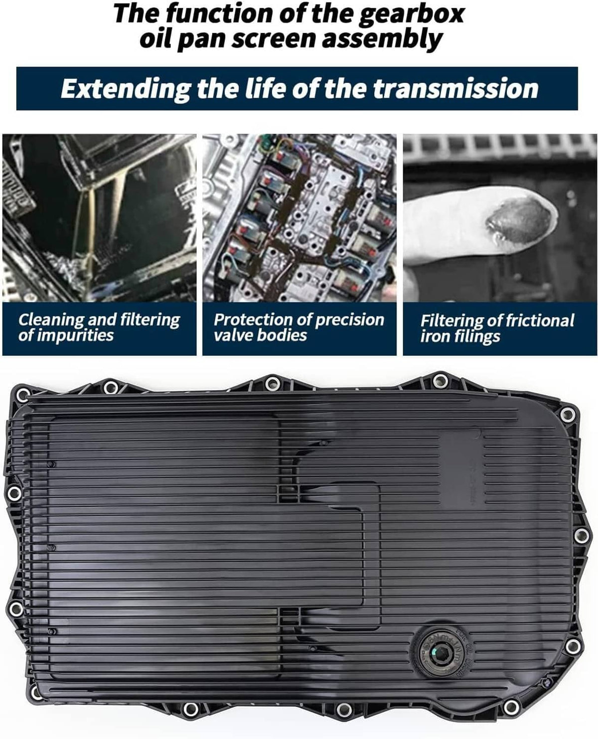 Solidspare New Automatic Transmission Oil Pan & Filter & Gasket & Bolt Kit For 8 Speed BMW
