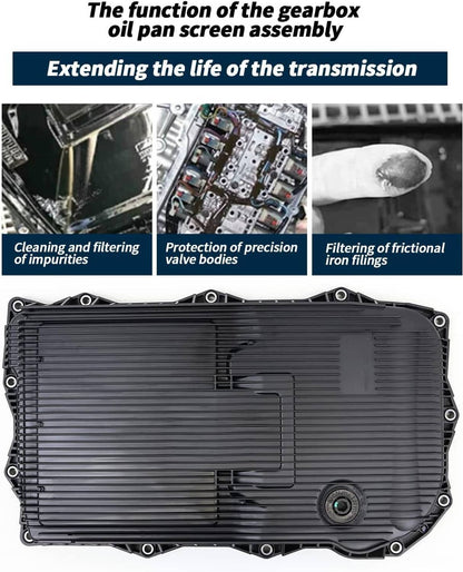 Solidspare New Automatic Transmission Oil Pan & Filter & Gasket & Bolt Kit For 8 Speed BMW