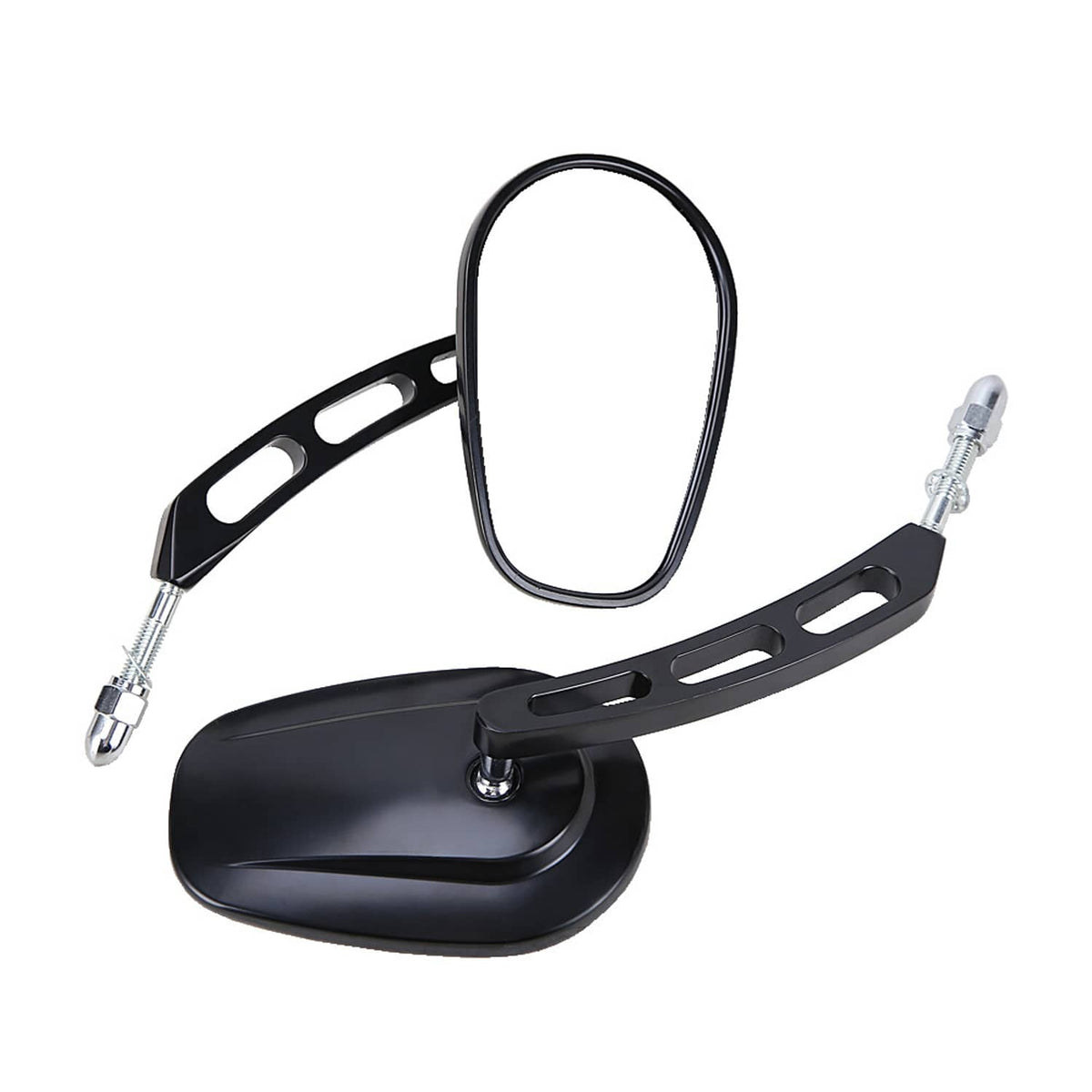 Solidspare 8mm Black Rear View Mirrors For Harley FLSTC FXDB Dyna FXDF Left and Right