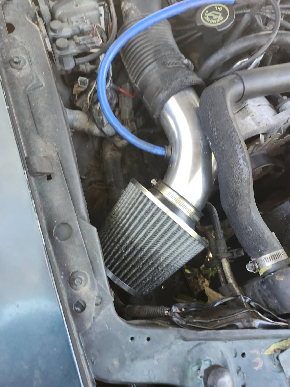 Solidspare 3" Car Cold Air Intake Filter Induction Kit Pipe Flow Hose System 76mm Alumimum