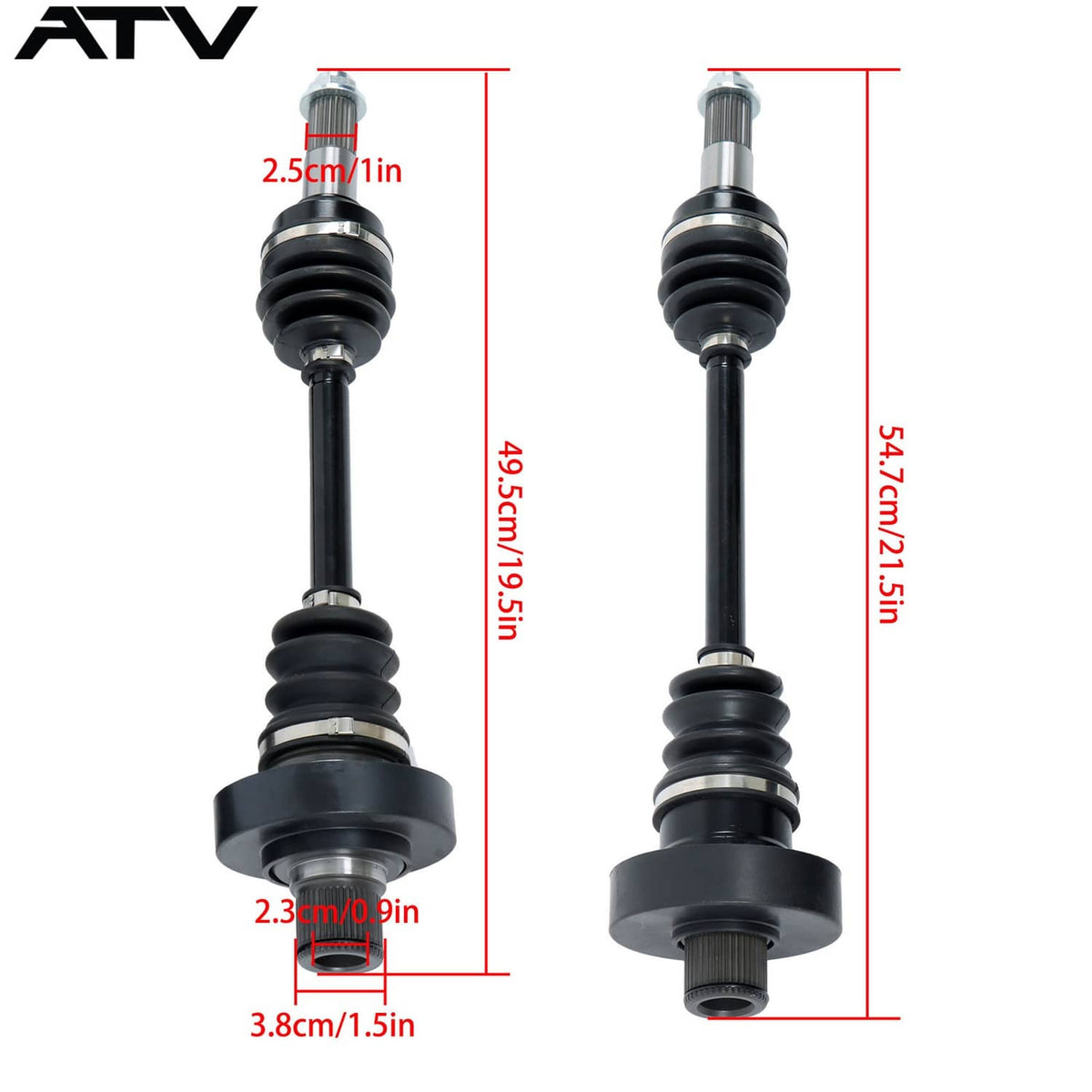 Solidspare Rear Left and Right CV Axles Drive Shaft For Yamaha Grizzly 660 YFM660 2003-2008
