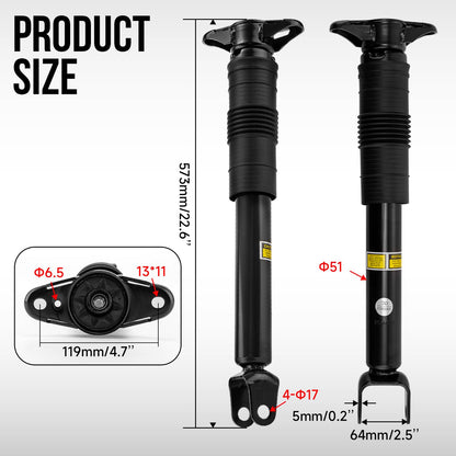 Solidspare For 2011-2015 Dodge Durango Jeep Grand Cherokee Rear Suspension Strut Shocks