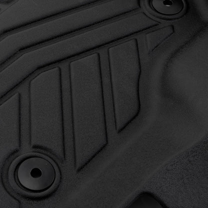 Solidspare Pcs Floor Mats for Ford F-150 F150 Super Crew Cab 2015-2025 Black TPE Liners
