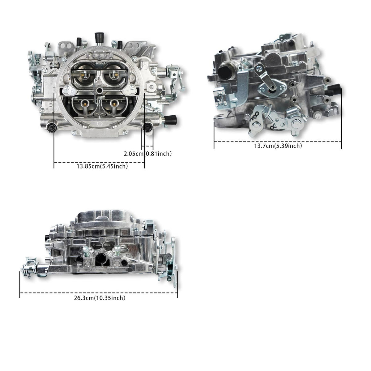 Solidspare Silver 4 Barrel Carburetor w/Manual Electric Choke For Edelbrock 1405 Performer