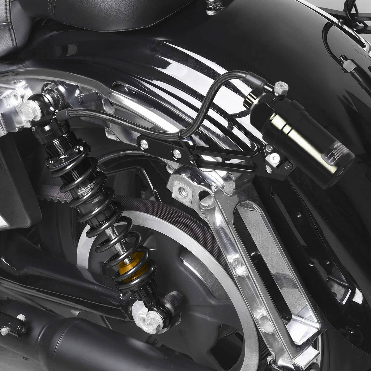 Solidspare Upgraded 13" Remote Reservoir Rear Suspensions Shocks For Harley Touring 14-25