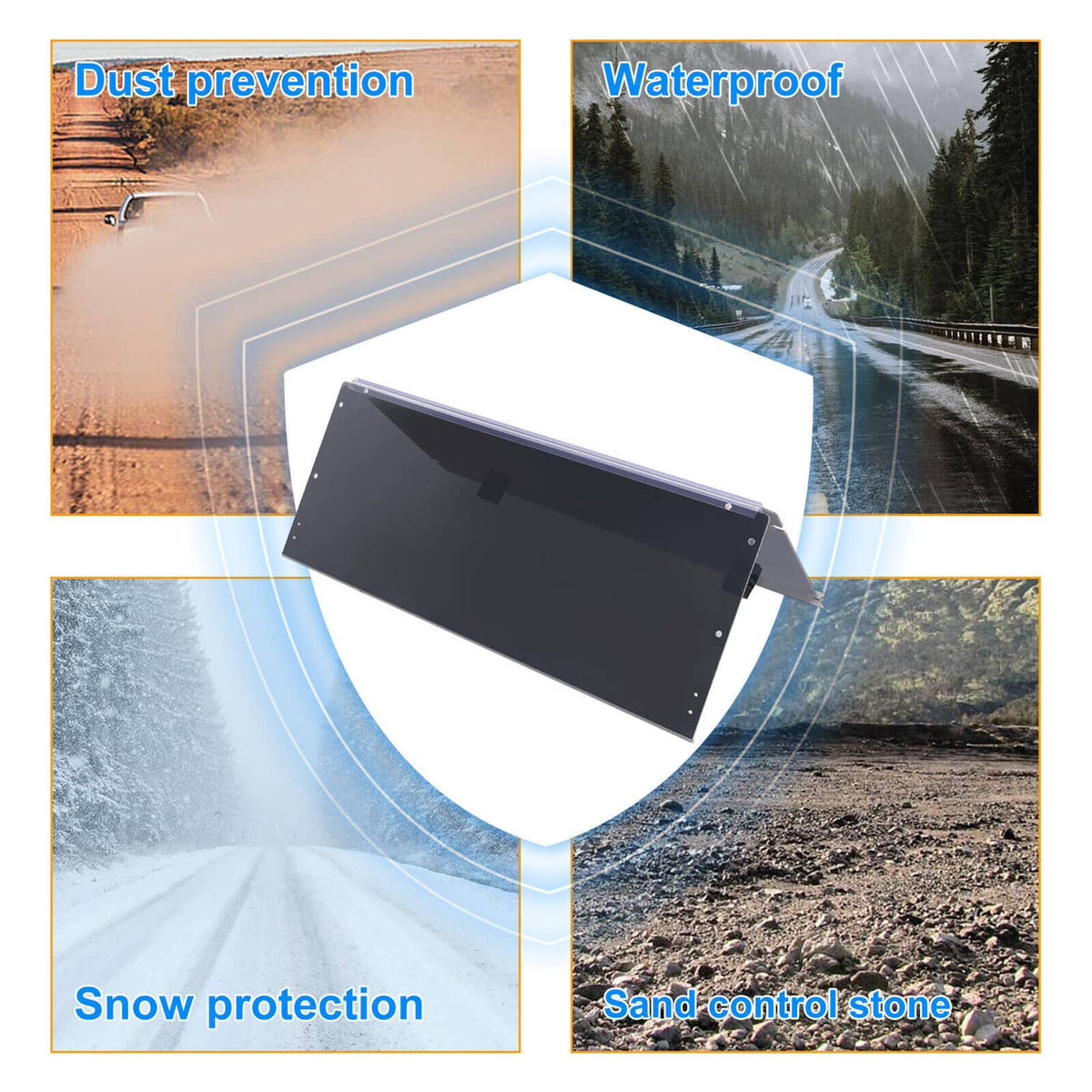 Solidspare Tinted Windshield Fold Down Flip Windscreen For ICON i20 i40 i60 i20L i40L i60L
