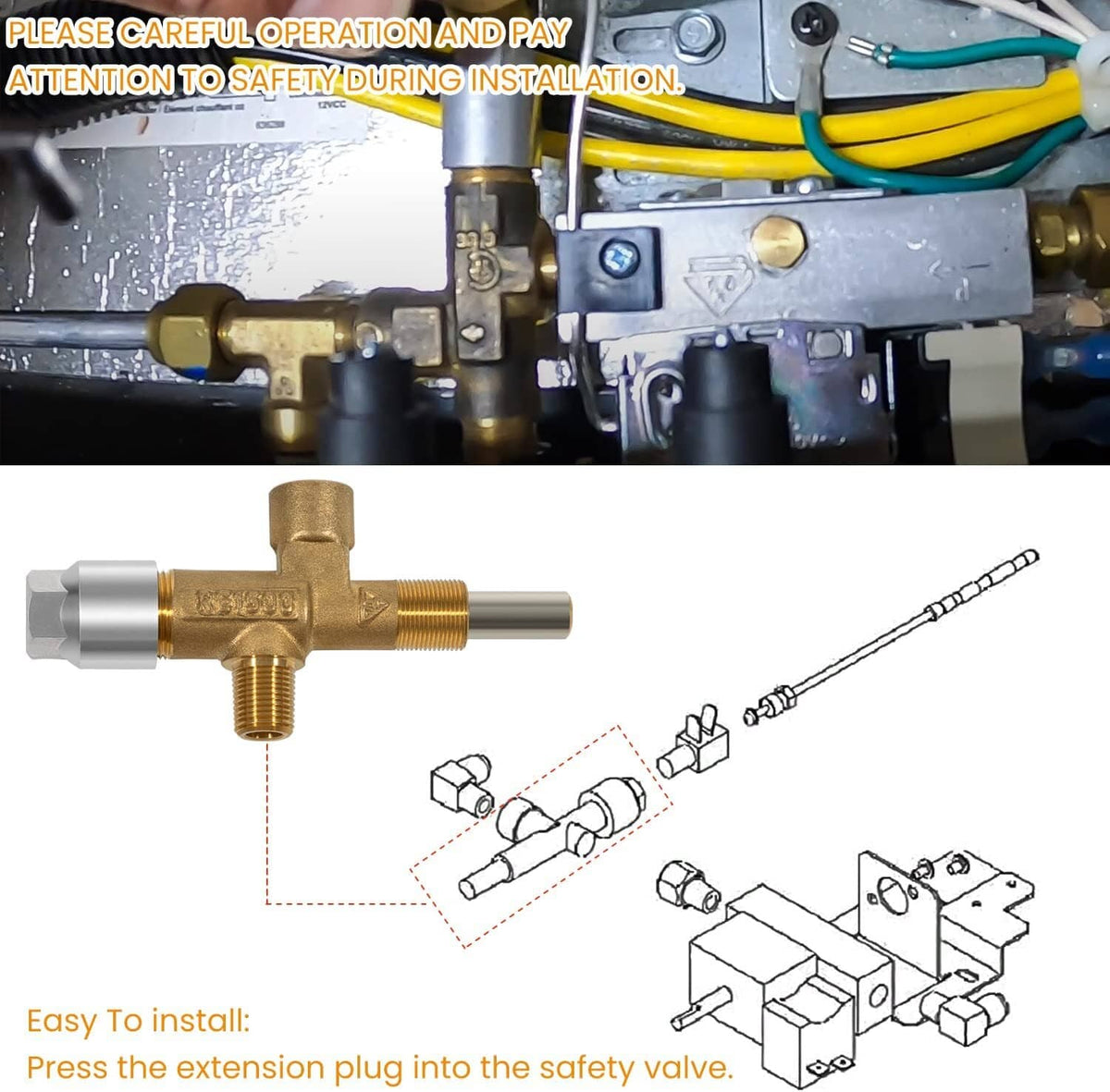 Solid Spare 622746001 Gas Valve Extension Plug for Norcold Refrigerator 3163,N260,N300,N400