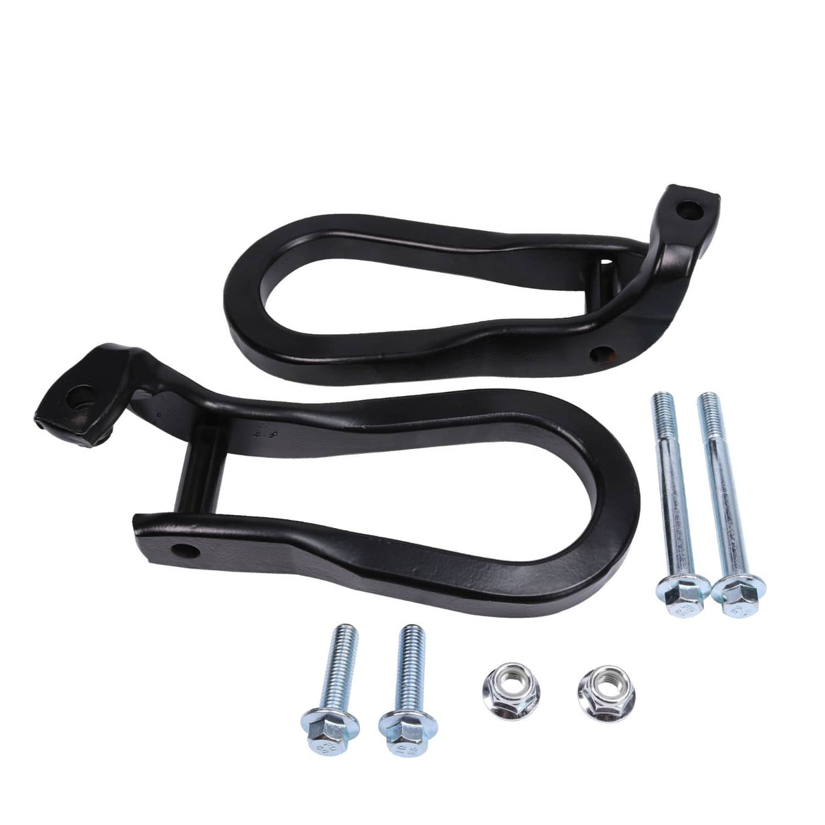 Solidspare Pair Black Tow Hooks Kit 84072464 For 2015-2019 Silverado Sierra 2500HD & 3500HD