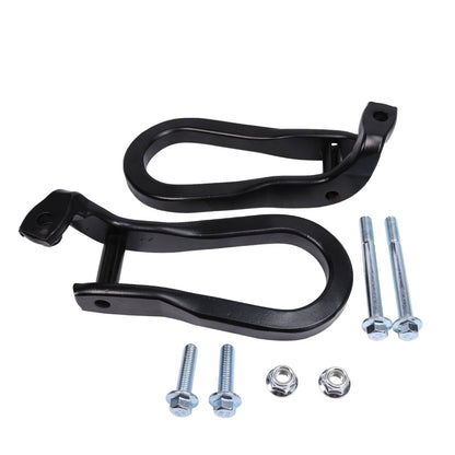 Solidspare Pair Black Tow Hooks Kit 84072464 For 2015-2019 Silverado Sierra 2500HD & 3500HD