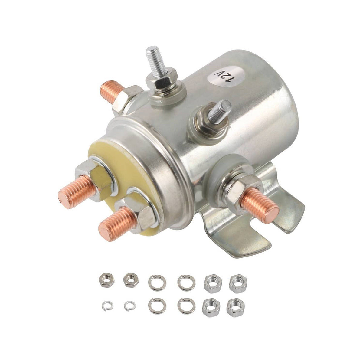 Solidspare 2X 6 Terminal 12V Continuous Duty Switch Relay Solenoid For Autocrane Boom Winch