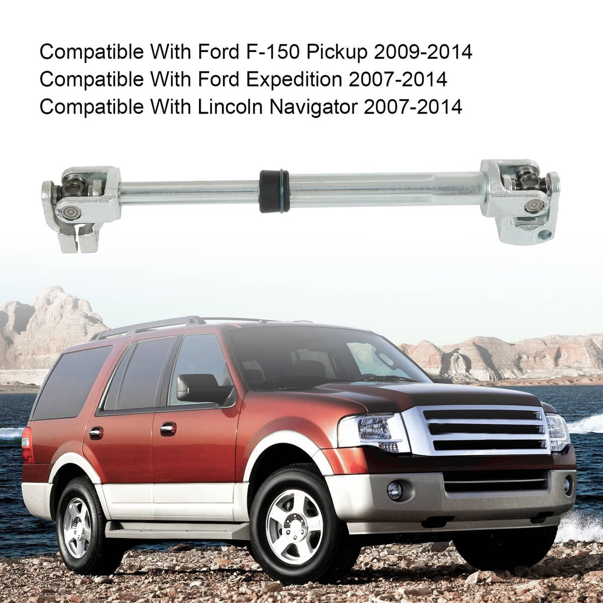 Solidspare For 2009-2014 Ford F-150 2007-2014 Expedition Lower Steering Shaft 8L1Z-3B676-A