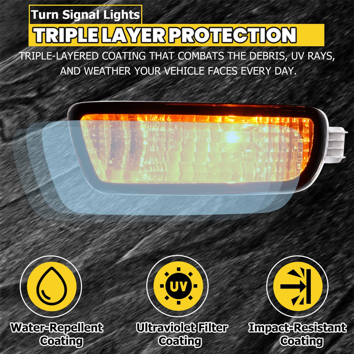 Solid Spare Pair Front Bumper Smoked Turn Signal Lights Lamps For Toyota Tacoma 2001-2004
