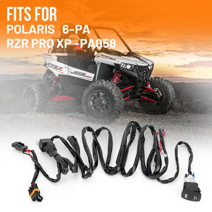 Solidspare For Polaris Ranger 570/900/1000 LED Light Bar Wiring Harness Rocker Switch Kit