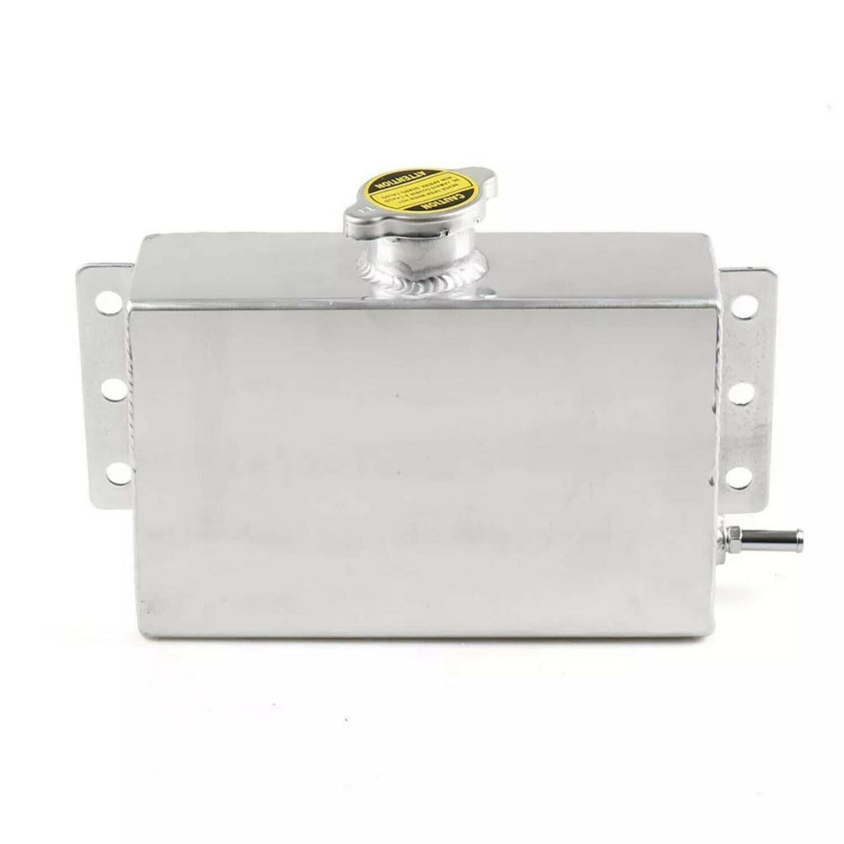 Solidspare Silver Radiator Coolant Overflow Water Tank Expansion Reservoir Bottle Aluminum