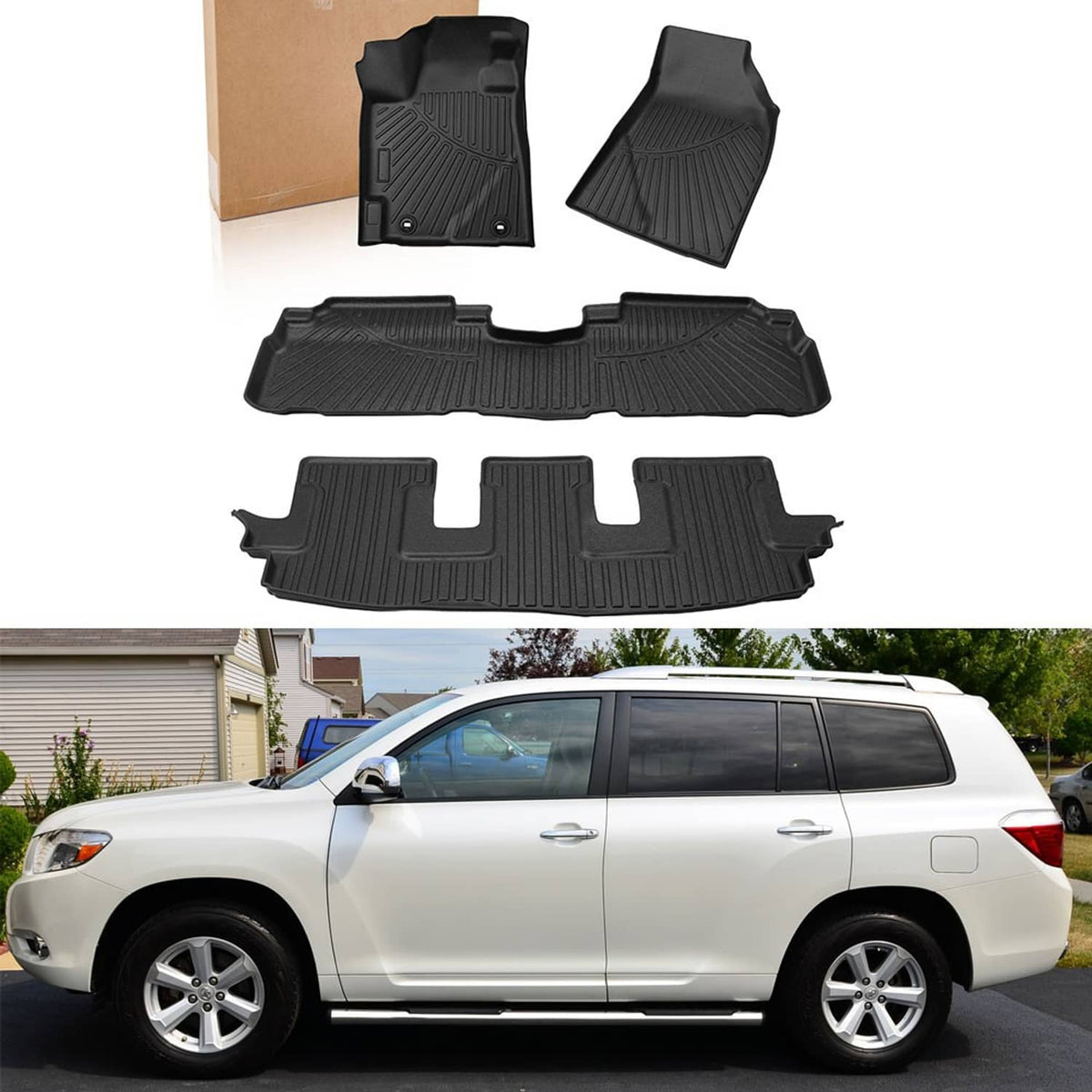 Solidspare Floor Mats for Toyota Highlander (Not for Hybrid) 2008 2009 2010 2011 2012 2013