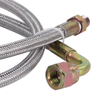 Solidspare 41" Turbo Oil Feed Line Kits For T3 T4 T60 T61 T70 1/8 PNT 90 Degree AN4