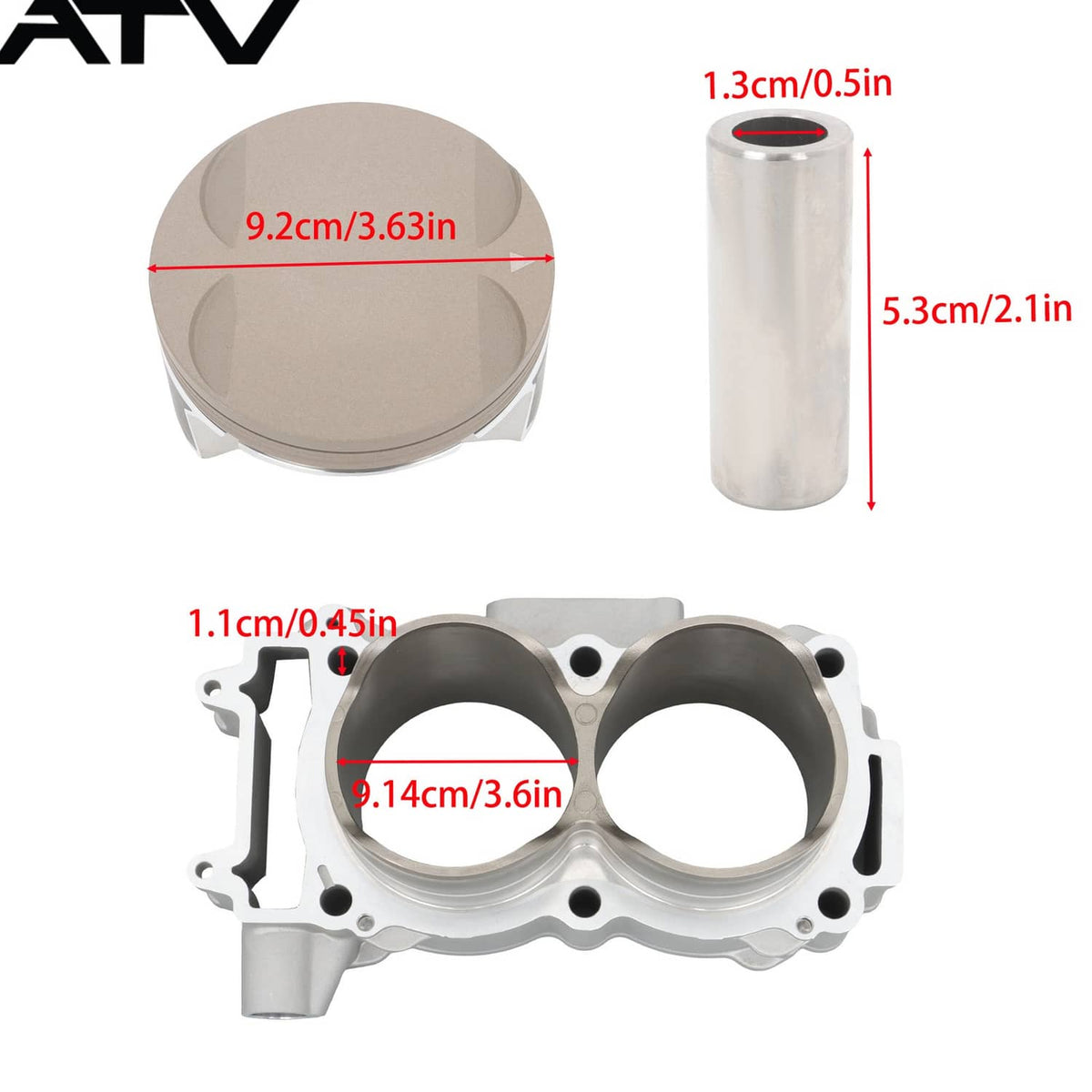 Solidspare For Polaris RZR Trail S 1000 2021-23 3023156 Cylinder Gasket Piston Overhaul Kit