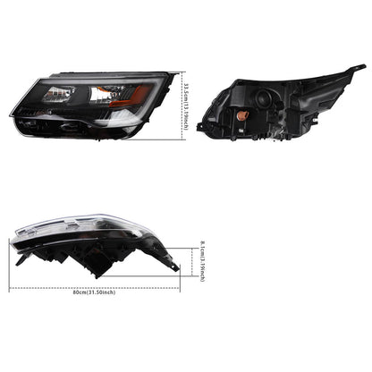 Solidspare Pair Headlights Assembly w/LED DRL For 2016-2019 Ford Explorer Left & Right Side