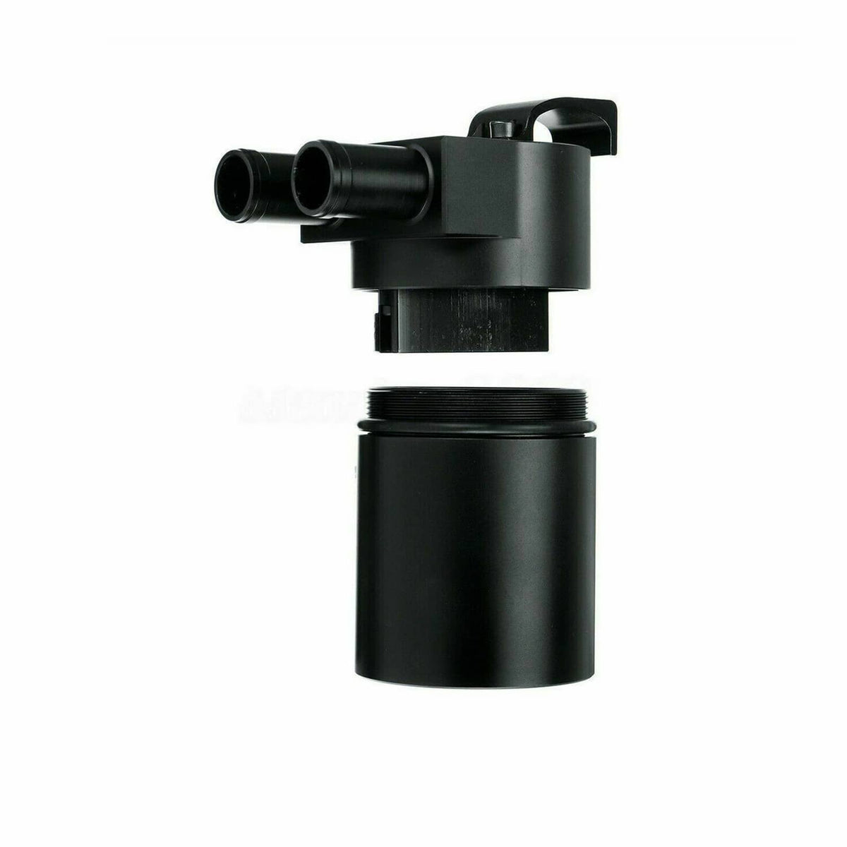 Solidspare Billet Aluminum Black Oil Catch Can Tank Bottle Baffled For BMW N54 335i 535i