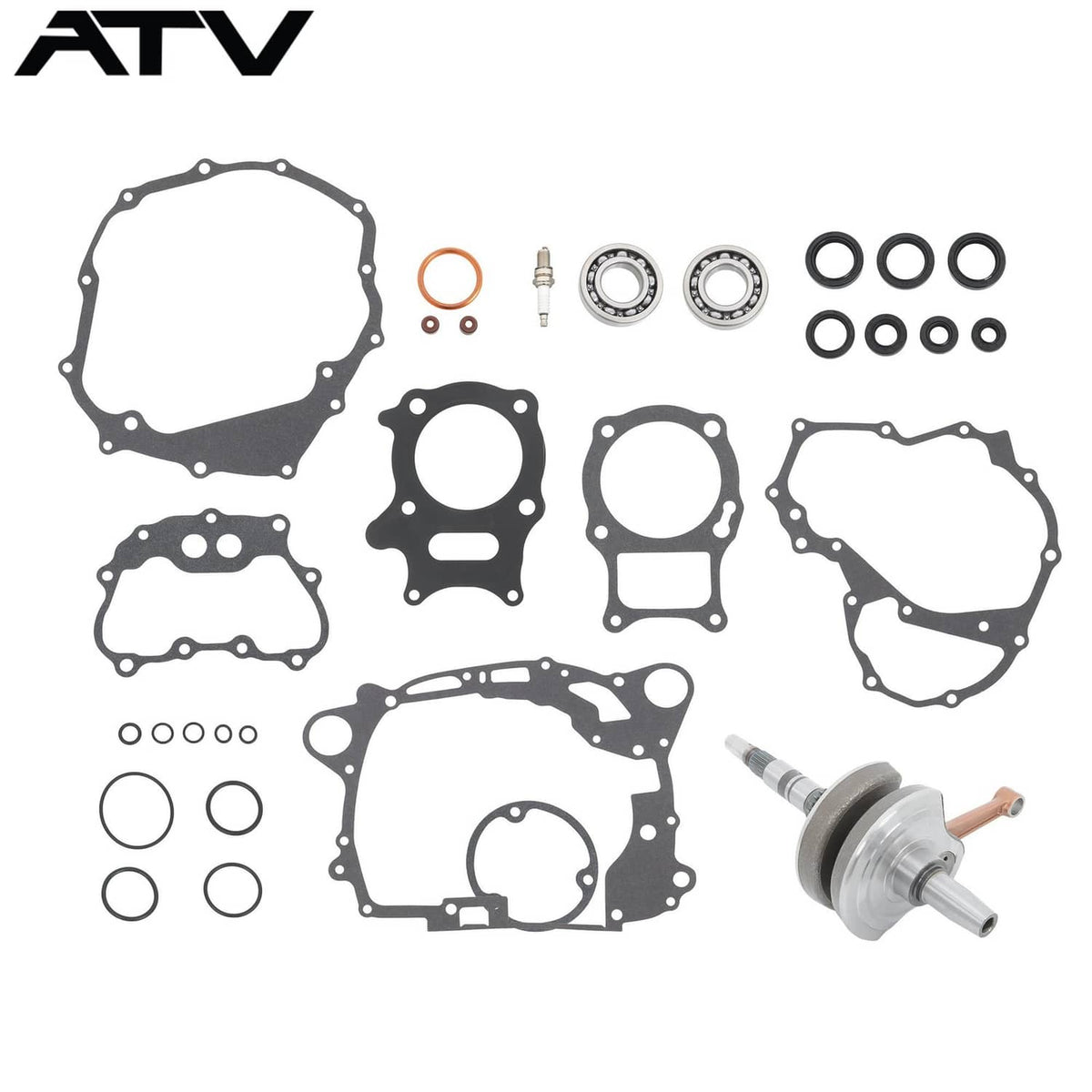 Solidspare For Honda Complete Bottom End Crankshaft Gasket Seal Kit TRX250EX TRX250TE Recon