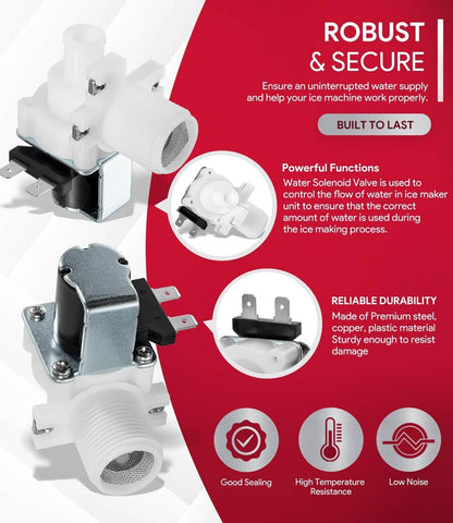 Solid Spare For Hoshizaki 3U0111-04 Water Valve, 120V, 60HZ, J248-072, HOS3U0111-04 B-500PF