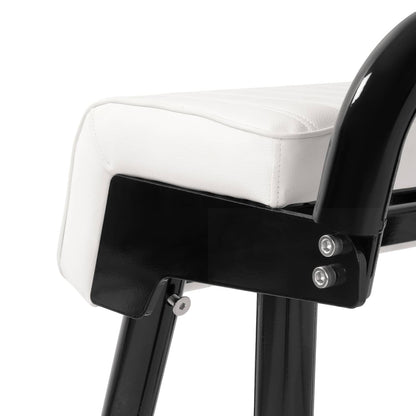 Solidspare 29" Leaning Post Seat W/ 4 Rod Holders Aluminium Boat Seat For Centre Console