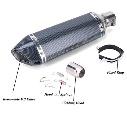 Solidspare 38mm-51mm Motorcycle Universal ATV Exhaust Muffler Tail Pipe &DB Killer Silencer