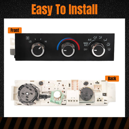 Solidspare A/C Heater Control Climate Panel for Chevy Express 2500 GMC Savana 1500 599-217