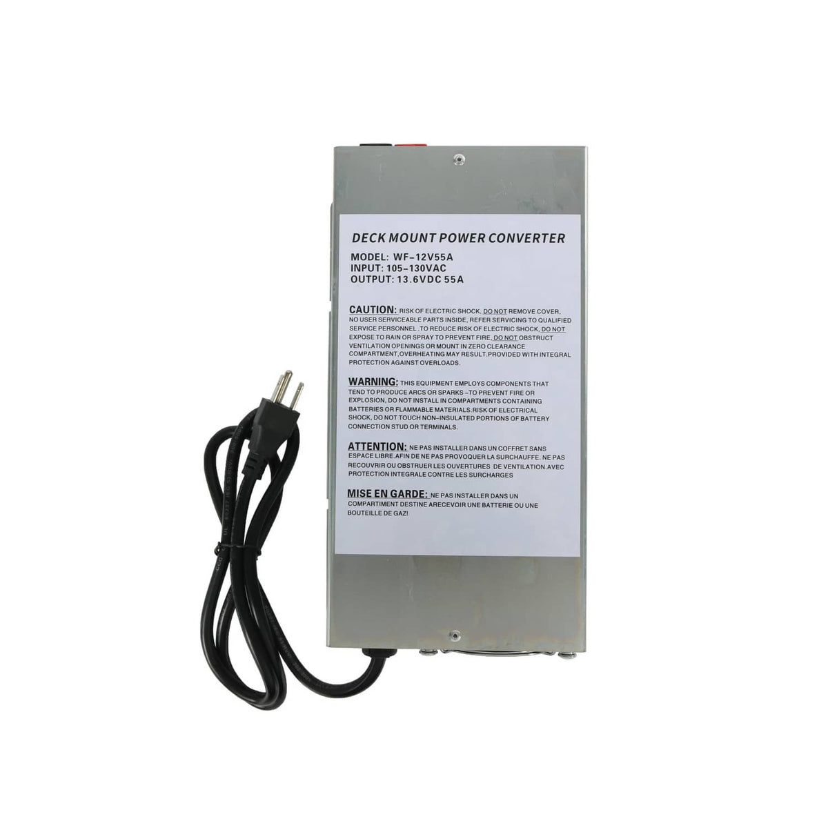Solidspare WF-9855 Converter 55 Amp Deck Power Converter 12V For Charger RV Trailer Camper