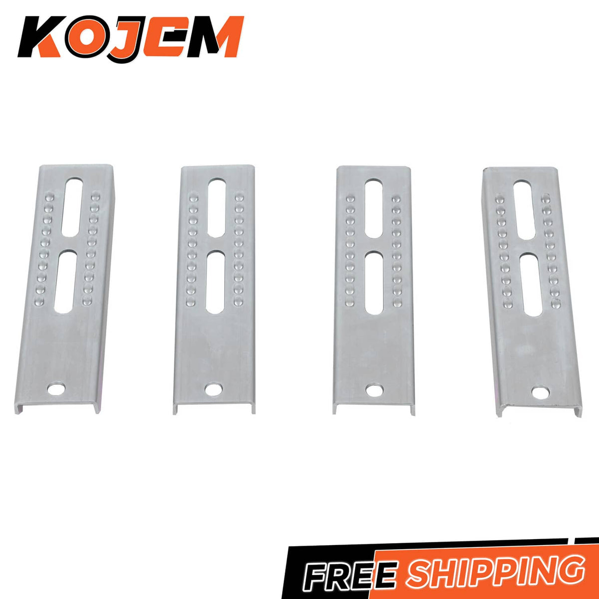 Solidspare (4)10" Boat Trailer Swivel Top Bunk Board Bracket Bolster Adjustable Bracket Kit