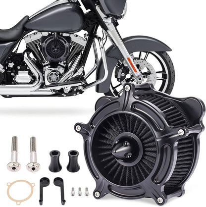 Solidspare Black Air Cleaner Intake Filter For Harley Touring Road King Street Glide 08-16