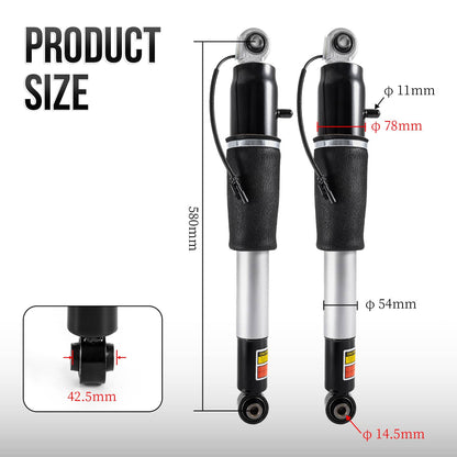 Solidspare For 15-19 Escalade Suburban Tahoe Yukon Set of 2 Rear Air Suspension Shock Strut