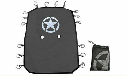 SunShade Top Cover w/ Five Star for Jeep Wrangler 2007-2018 JK JKU UV Protection
