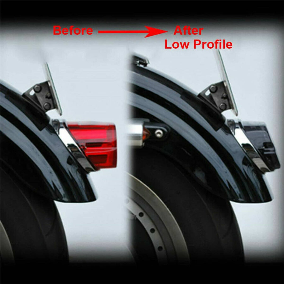 Solidspare Smoke LED Tail Light Brake Rear for Harley Road King Electra Glide Tour Dyna FXR