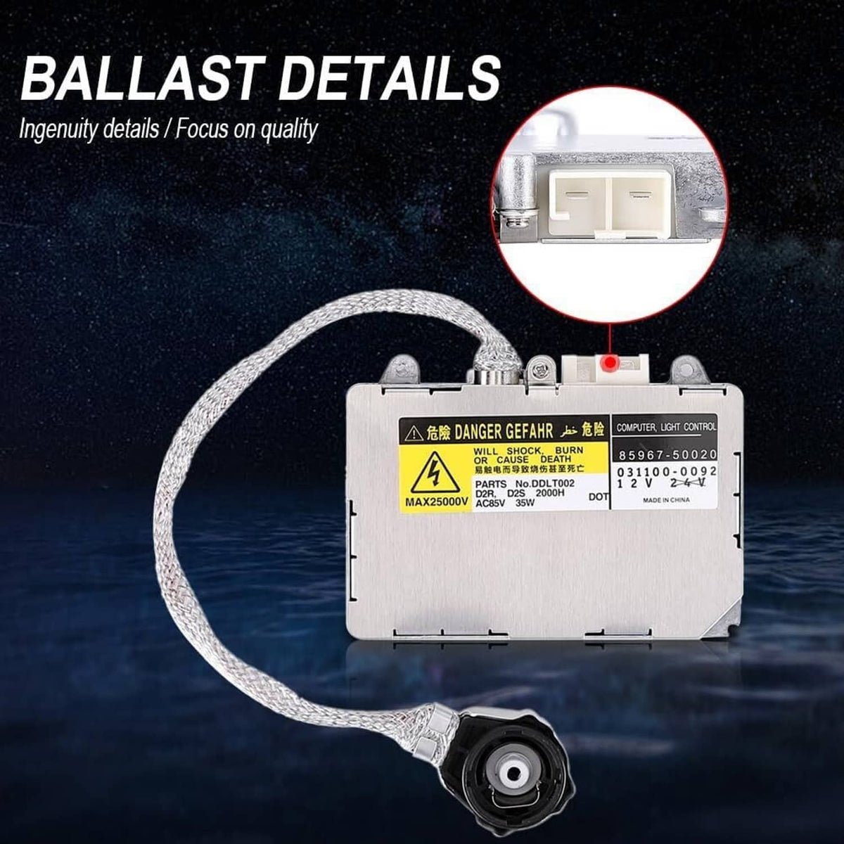 Solidspare 2x 12V HID Xenon Ballast Headlight Control Module For Lexus Rx350 ES300 ES330