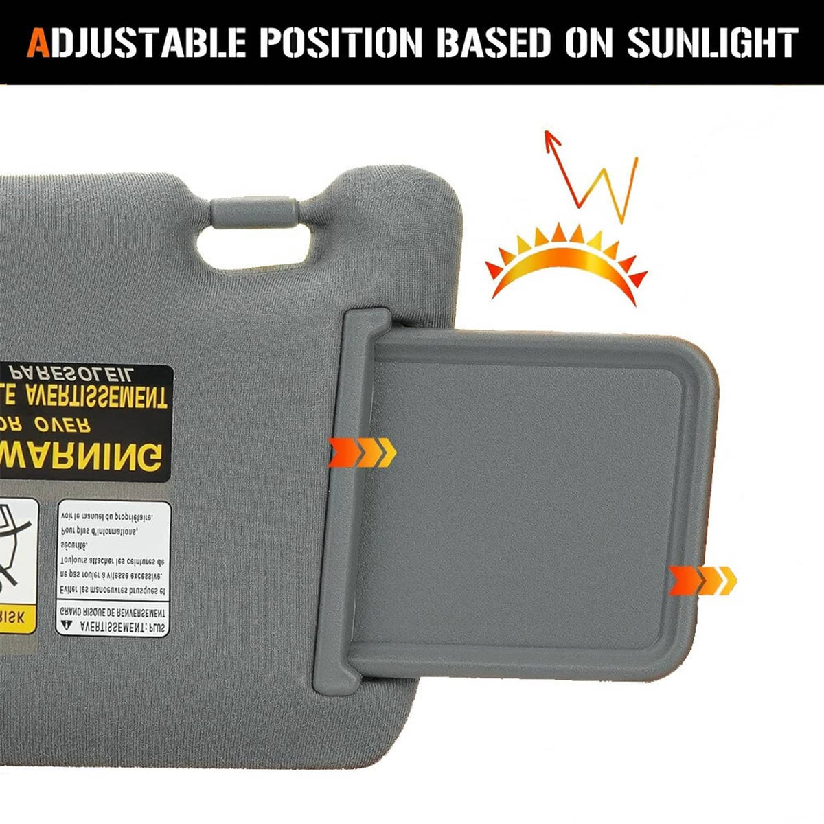 Solidspare Gray Sun Visor Set LH Driver & RH Passenger Side For 2005-2015 Toyota Tacoma