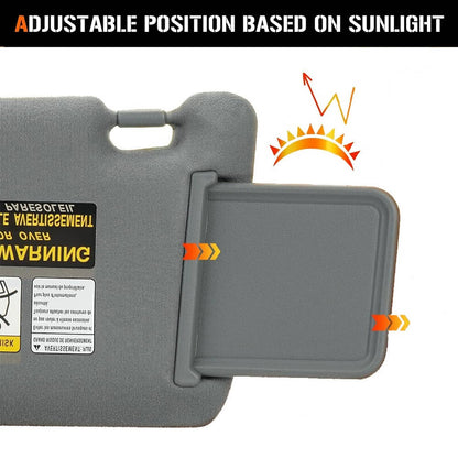 Solidspare Gray Sun Visor Set LH Driver & RH Passenger Side For 2005-2015 Toyota Tacoma