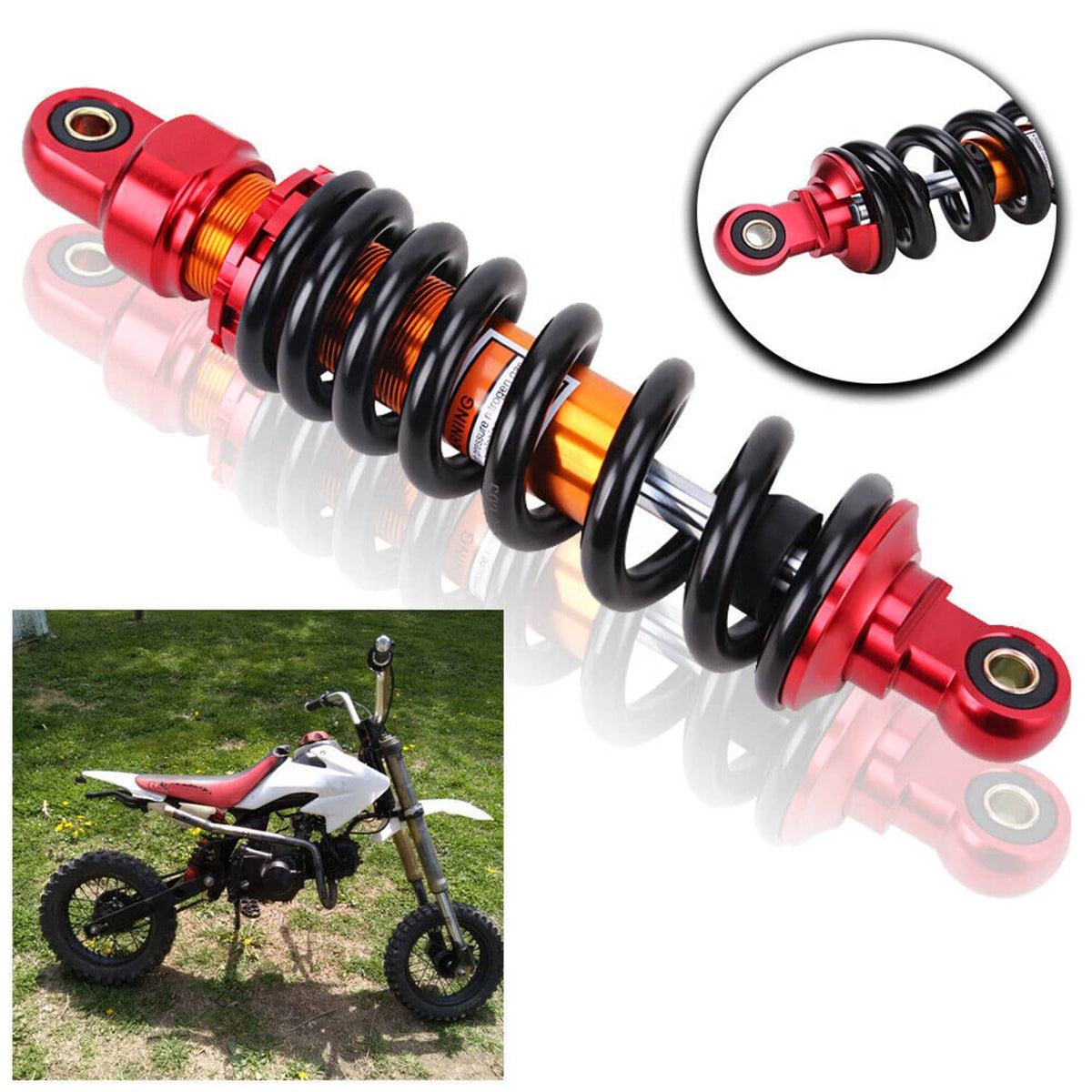 Solidspare Motorcycle Rear Shocks Absorbers Suspensions 11"  280mm for Harley Honda Yamaha