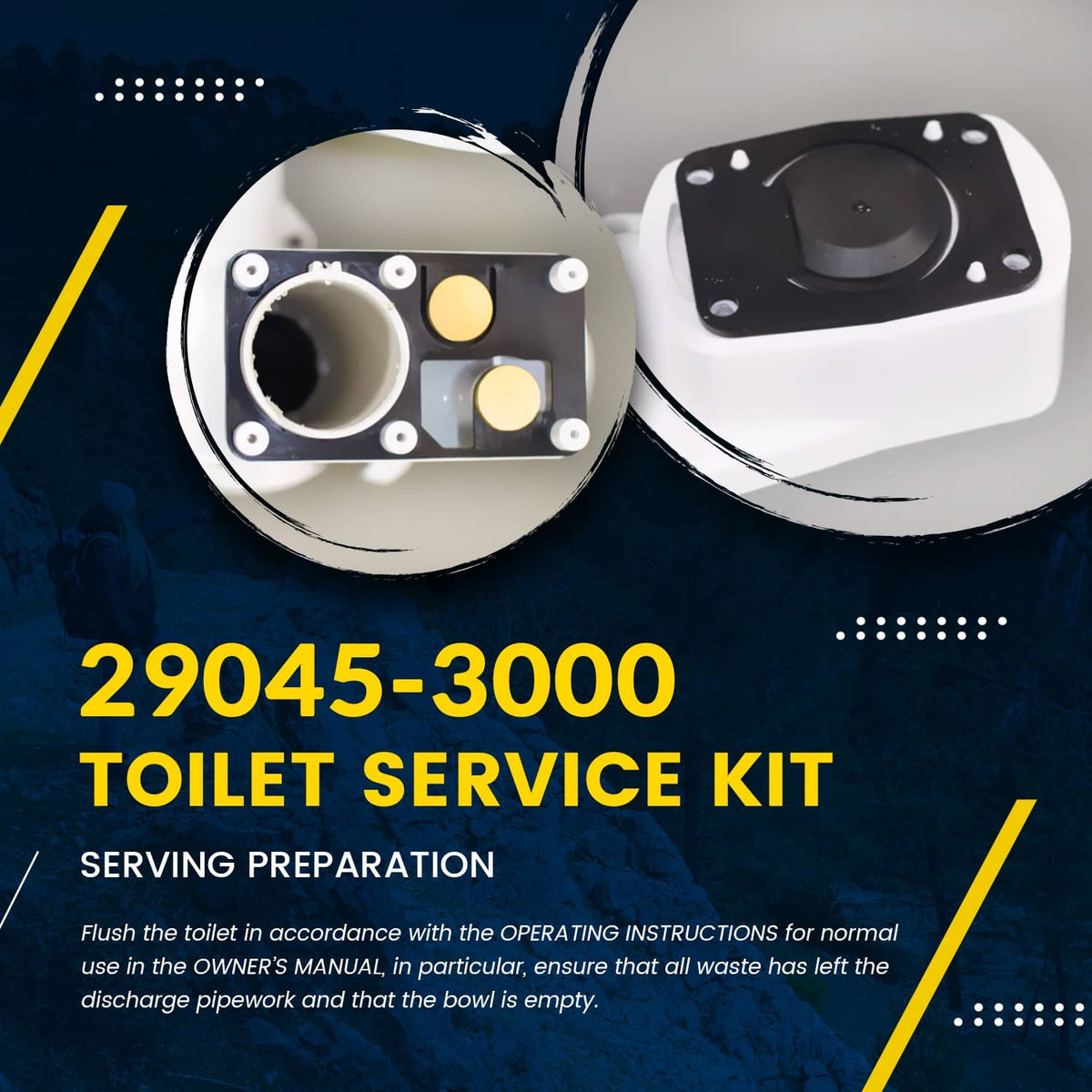 Solidspare Replaces Jabsco 29045-3000 Marine Toilet Service Kit 08-23 for 29090-3 & 29120-3