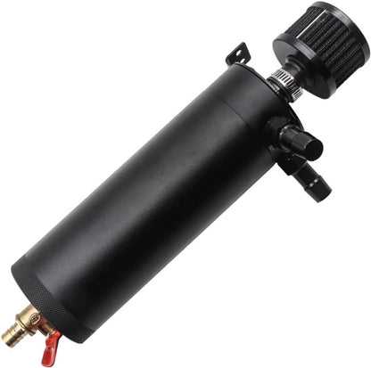 Solidspare Universal 750ML Oil Catch Can Kit Oil Separator Large Baffled Reservoir Tank New