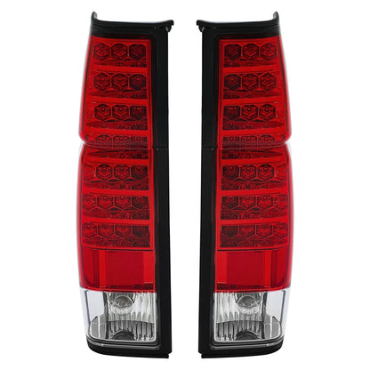 Solid Spare Red Clear LED Tail Lights Brake Lamps For Nissan D21 Hardbody Pickup 1986-1997