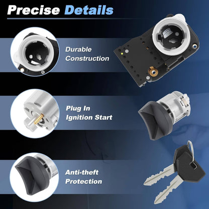 Solidspare Ignition Switch Lock Cylinder Assembly w/2 Key For 1994-2001 Dodge Ram 1500 2500