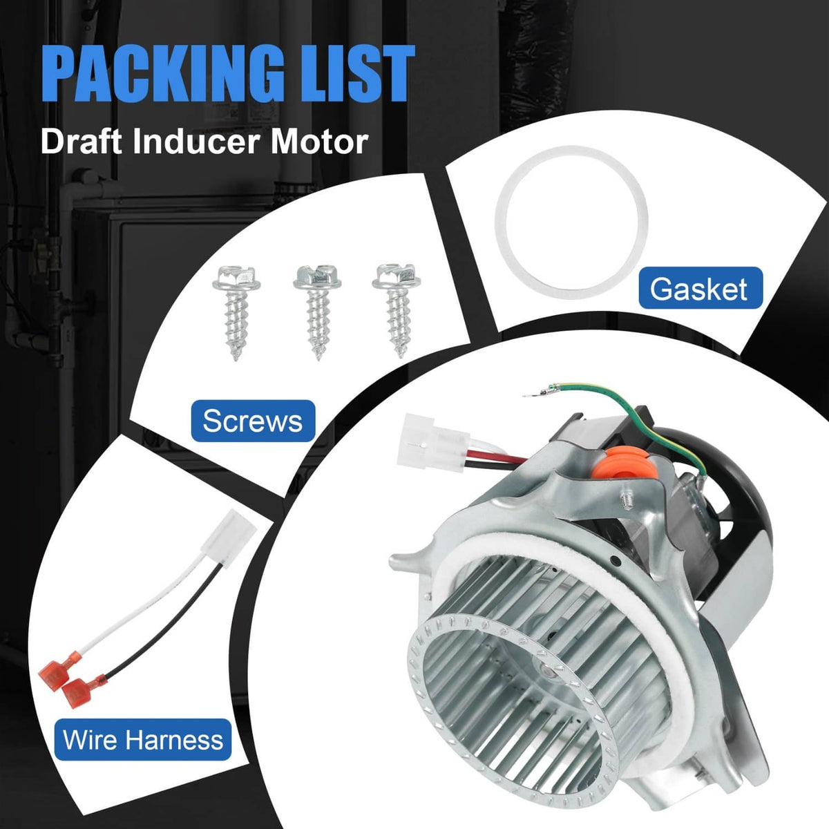 Solidspare HC21ZE127A Draft Inducer Motor Assembly For Jakel, Carrier, Bryant 326628-763