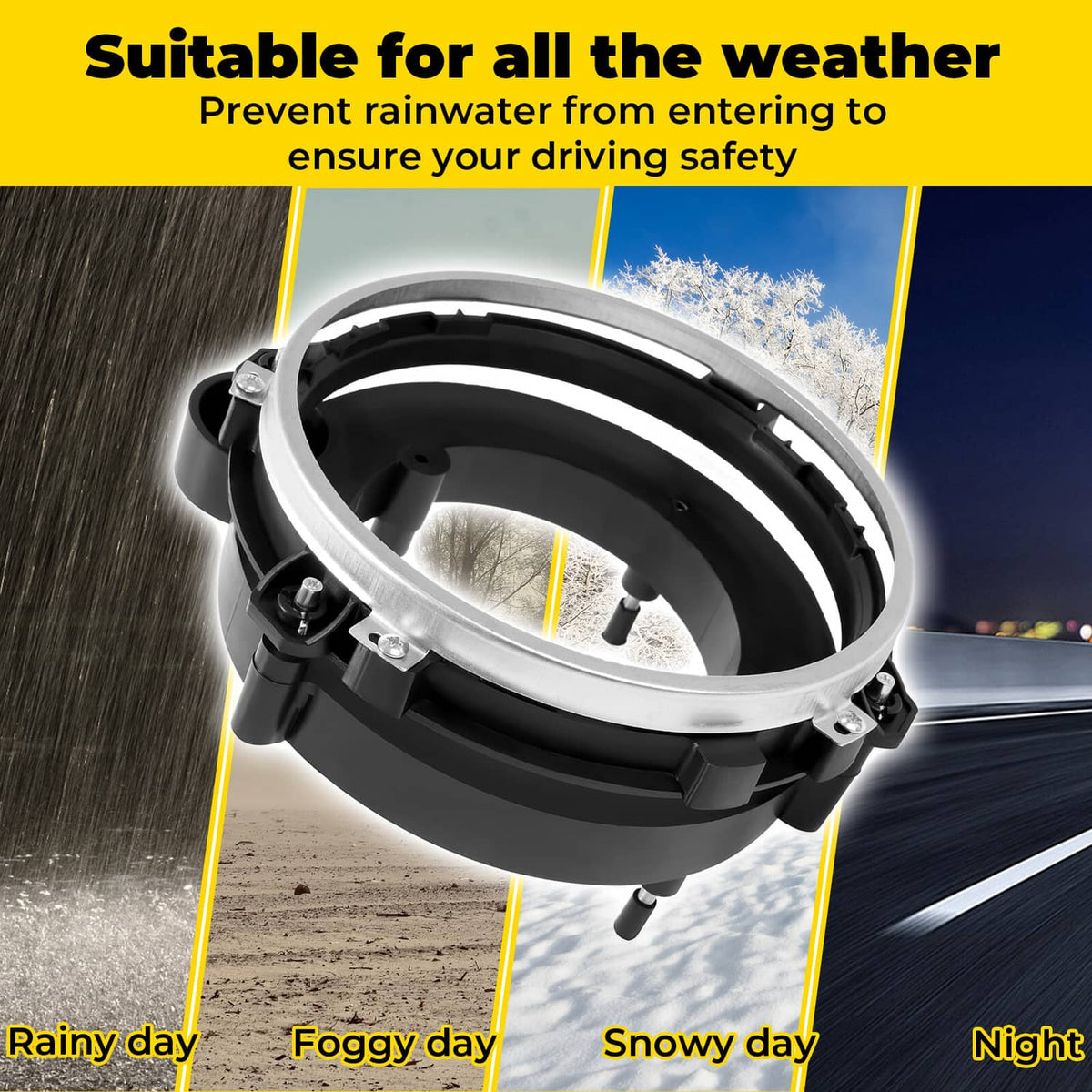 Solid Spare Headlight HeadLamp Bulb Mount Bracket Bucket Front Right For 97-06 Jeep Wrangler