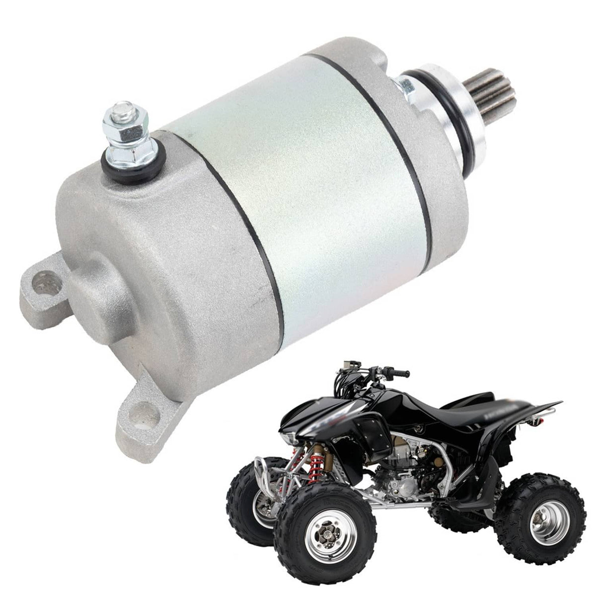 Solidspare Starter Motor For Honda ATV TRX450ER 450cc ENGINE 2006-2014 12V CW 10 Teeth