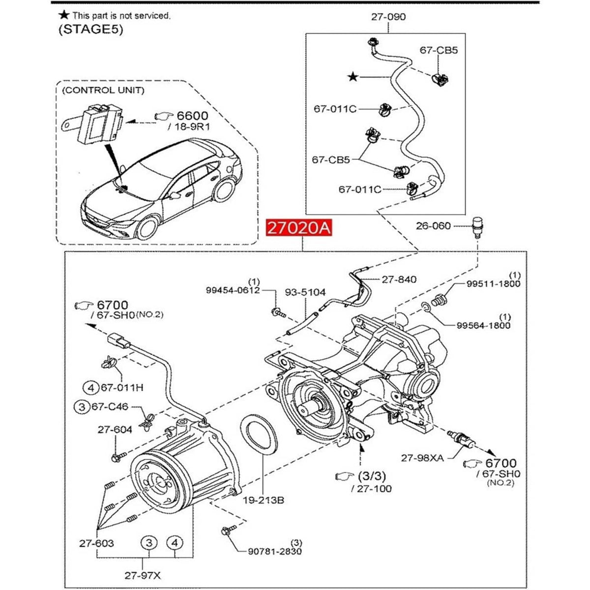 Solidspare Rear Axle Differential Carrier Assembly For 2013-2024 Mazda CX-5 CX-9 KA0327020