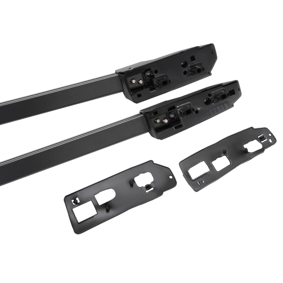 Solid Spare For Honda Pilot 2009-2015 Black 4Pcs Roof Rack Rails Cross Bar Side Rail