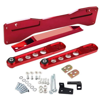Solidspare Red Rear Lower Control Arm Subframe Brace Tie Bar for 01-05 Honda Civic DX ES EX