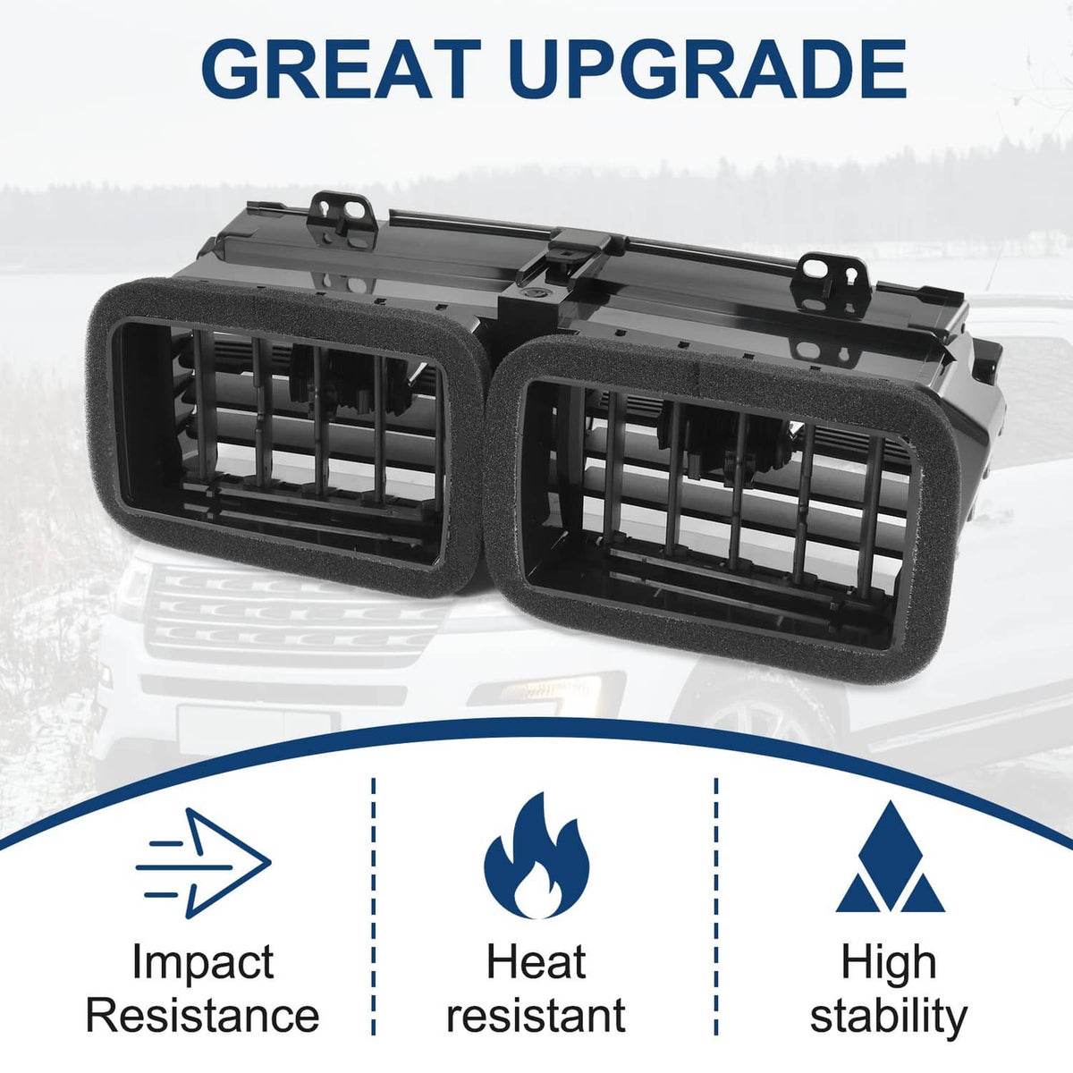 Solidspare Dash A/C Heater-Air Outlet Louver Vent BB5Z-19893-AD For 2011-15 Ford Explorer