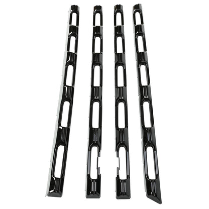 Solid Spare Gloss Black Painted For Chevy Silverado 2500 3500 HD 20-23 Grille Insert Overlay